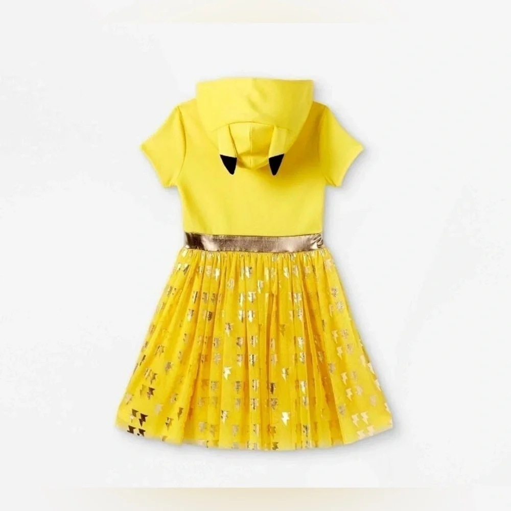 Pokemon girls Pikachu Dress Hoodie Tutu Costume 10/12 size large